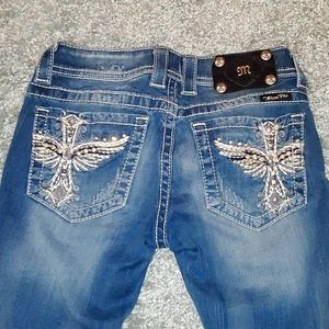 RARE- Miss me Skinny jeans, BEAUTIFUL detail